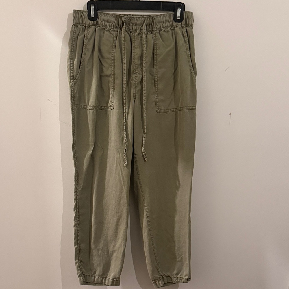 Sanctuary Olive Green Linen Cargo Trouser - M